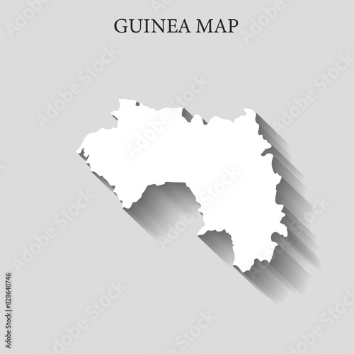 Simple and Minimalist region map of Guinea