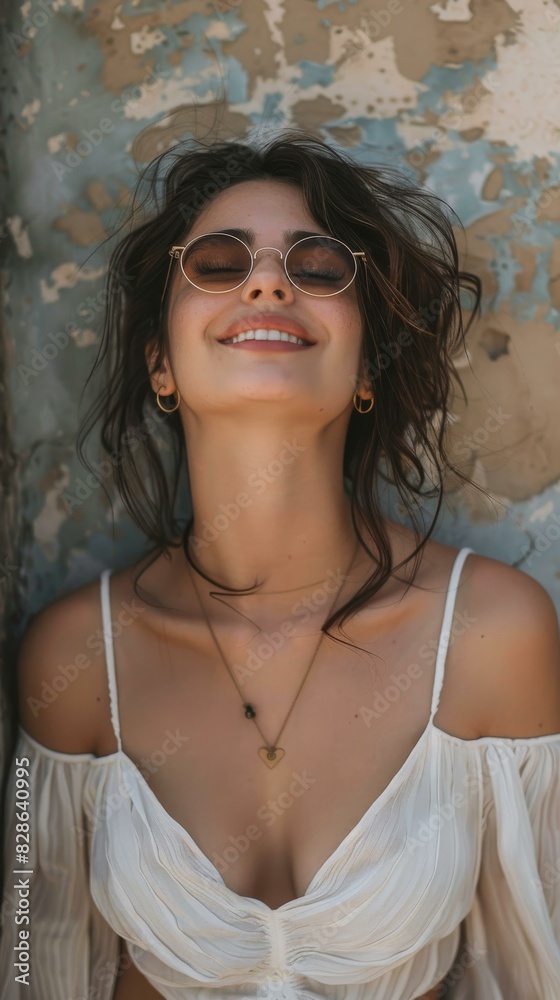 portrait of a beautiful young woman smiling
