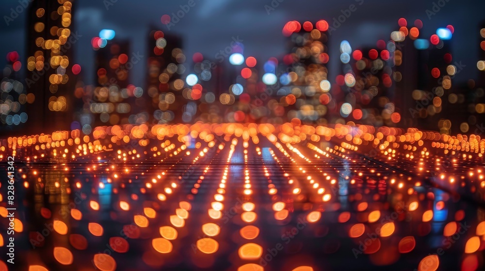 Fototapeta premium Smart city big data connection technology concept 