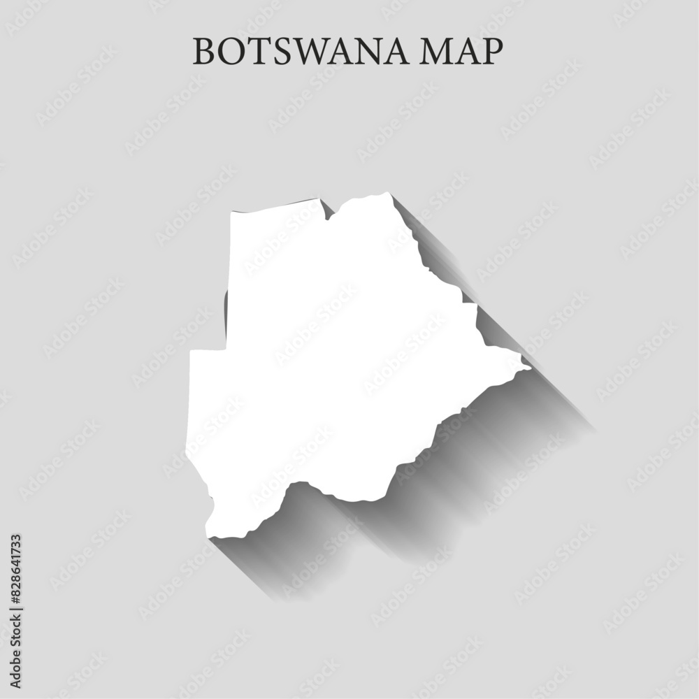 Simple and Minimalist region map of Botswana