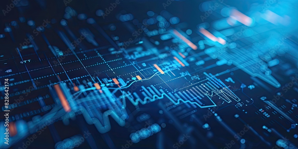 Obraz premium Colorful Financial Data and Analytics