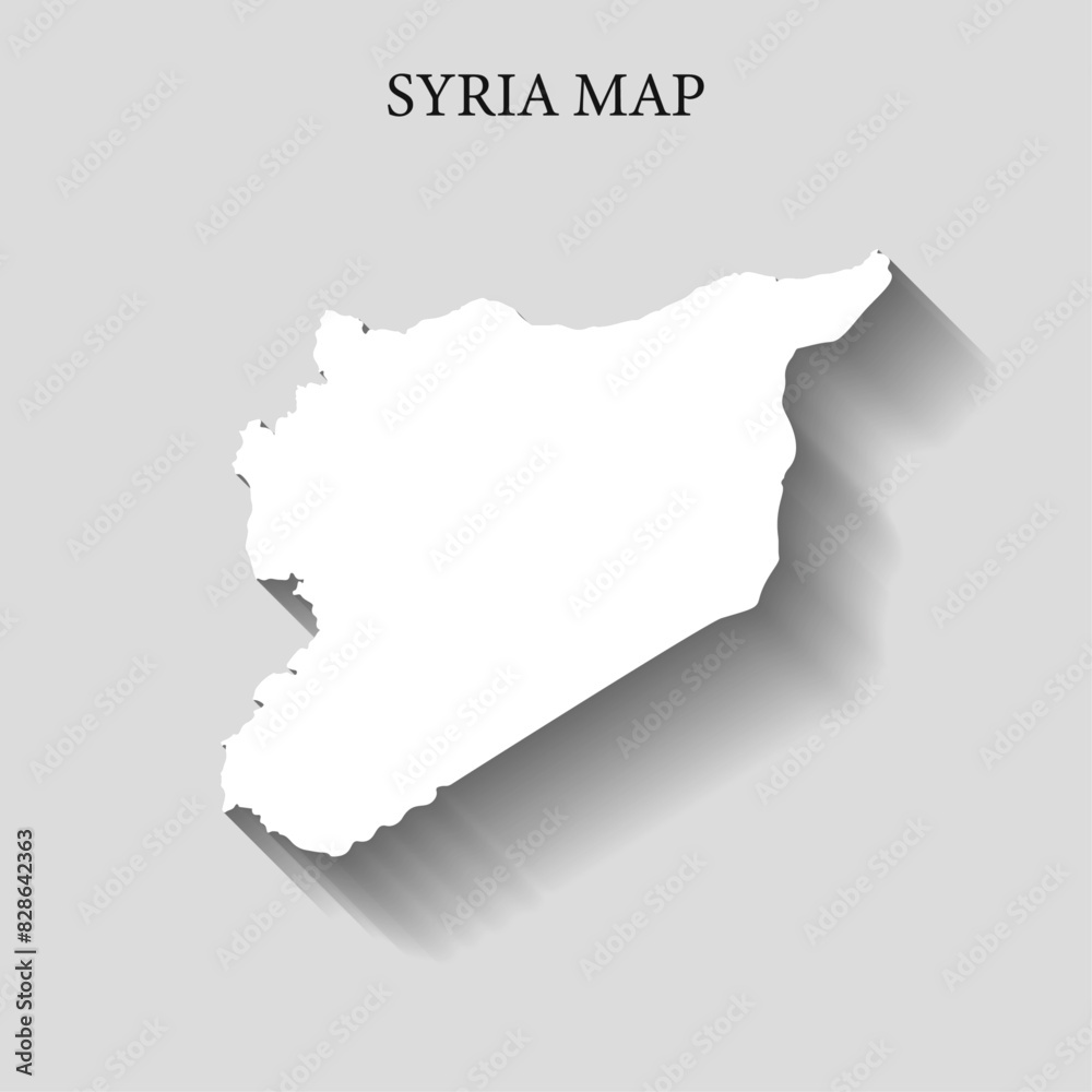 Simple and Minimalist region map of Syria Simple and Minimalist region map of Syria