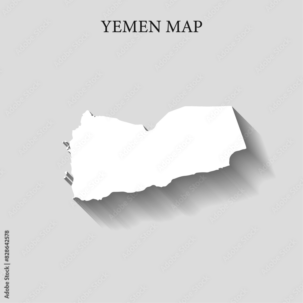 Simple and Minimalist region map of Yemen Simple and Minimalist region map of Yemen