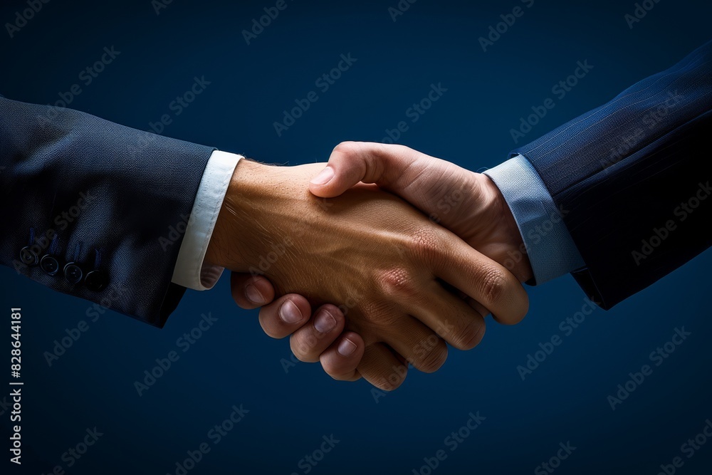 Close-up image of two businesspeople shaking hands, symbolizing partnership Close-up image of two businesspeople shaking hands, symbolizing partnership