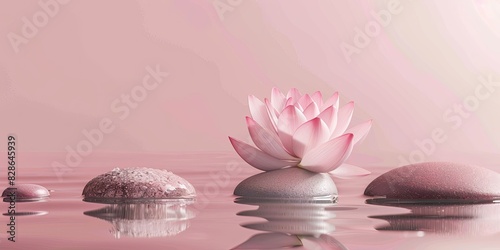 Zen Lotus Flower and Stones
