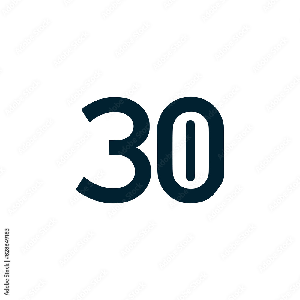 number 30 professional logo vector illustration template design number 30 professional logo vector illustration template design