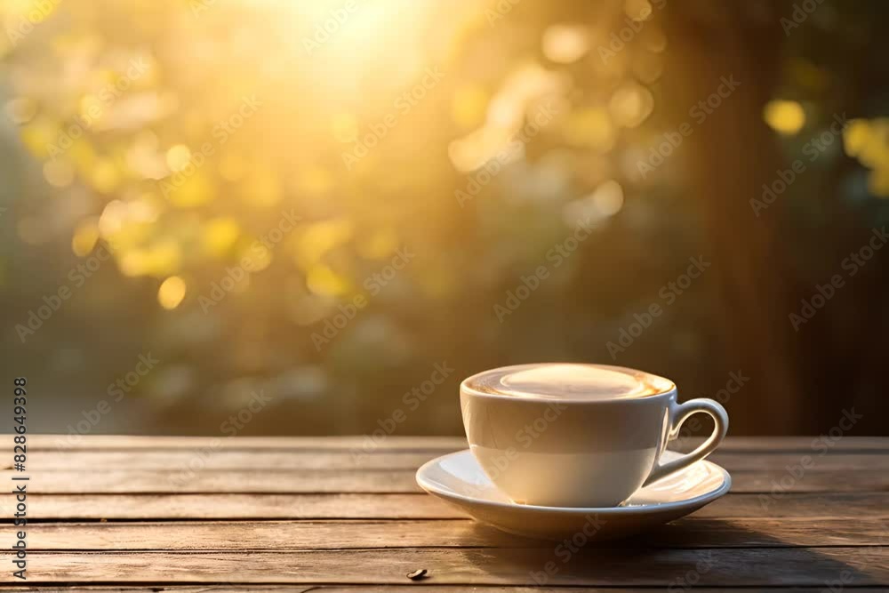 cup of coffee on wooden table cup of coffee on wooden table