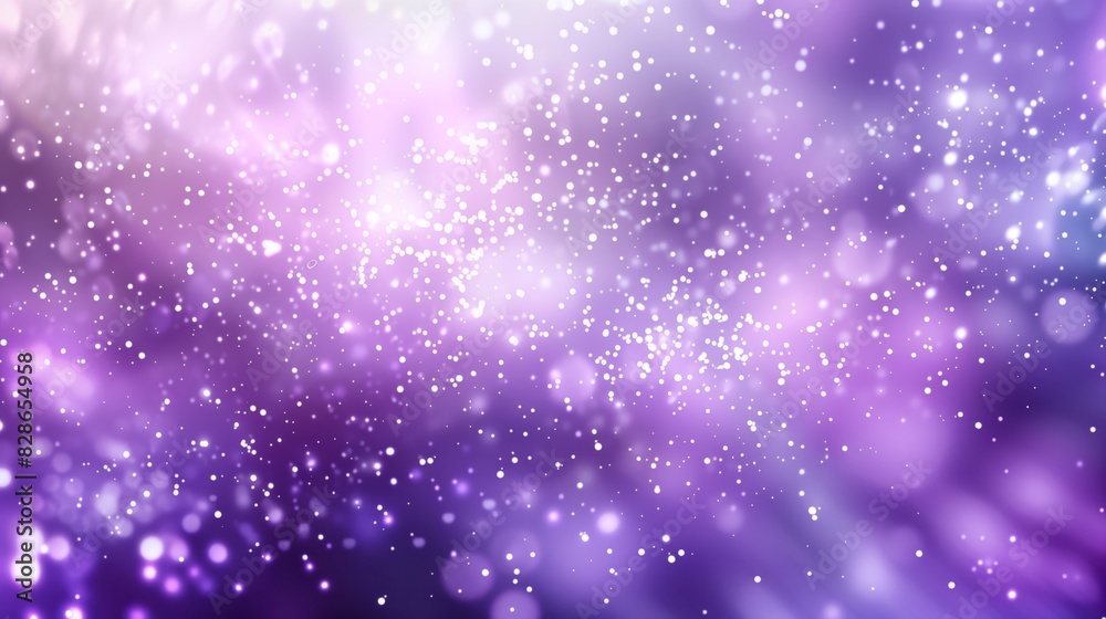 Fototapeta premium A luminous purple and silver background with sparkles.