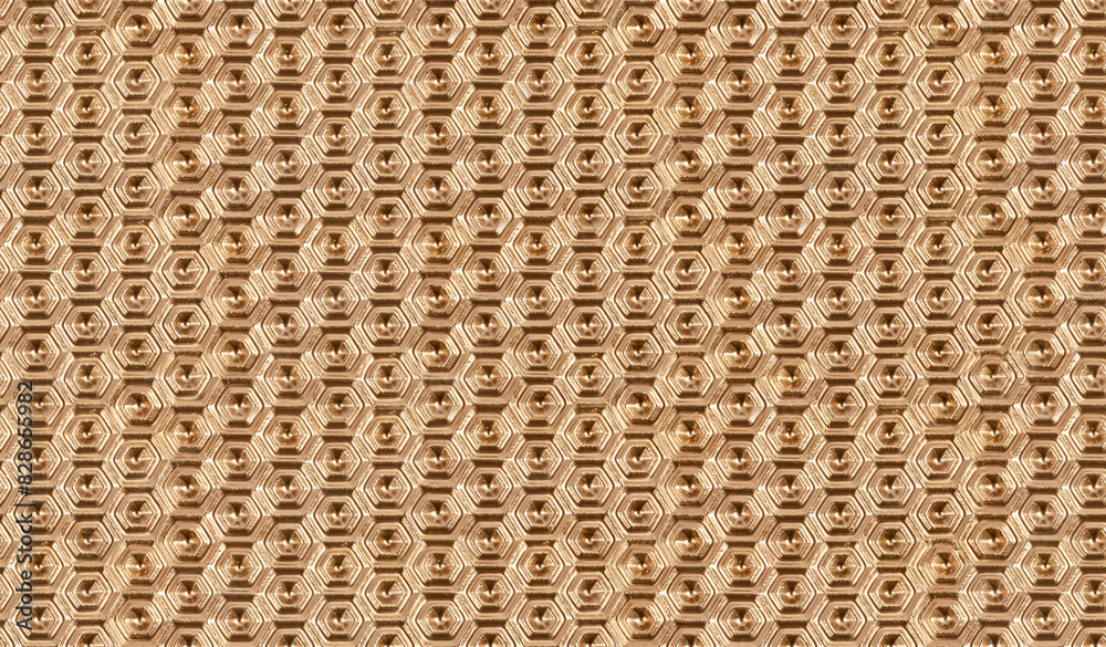 Seamless pattern with honeycomb shape texture, golden color abstract backdrop Seamless pattern with honeycomb shape texture, golden color abstract backdrop