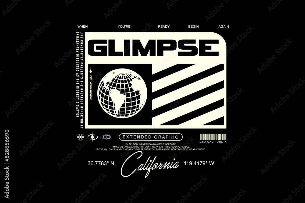 Modern streetwear graphic design t-shirt print design template Modern streetwear graphic design t-shirt print design template