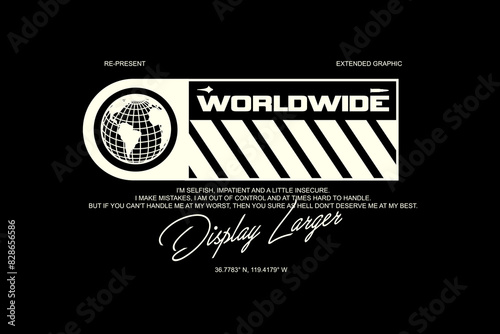 Modern streetwear graphic design t-shirt print design template