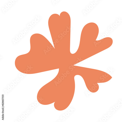 Abstract Flower Shape. isolated on white background. Vector illustration. EPS 10