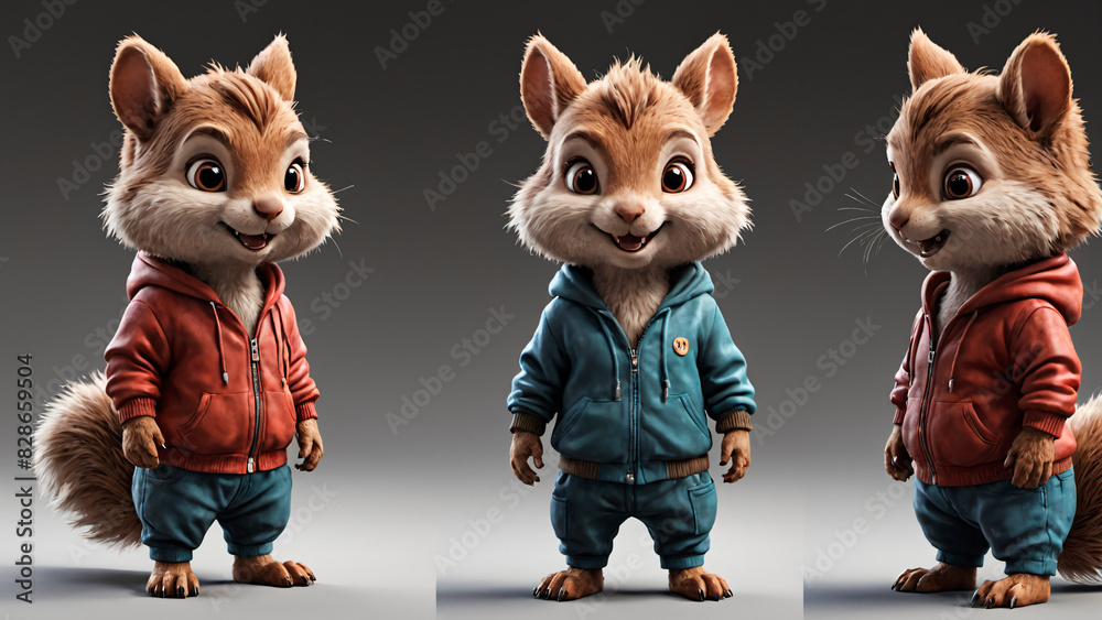 Stylish Squirrel in Jacket Stylish Squirrel in Jacket