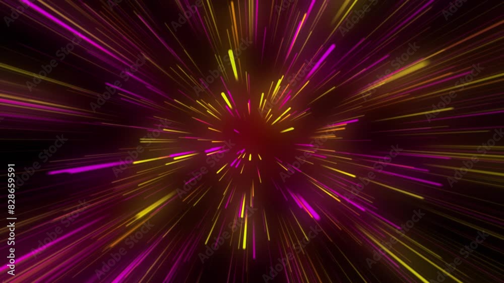 Background animation of a neon loop line. The effect of a pink, yellow, red glowing tunnel Background animation of a neon loop line. The effect of a pink, yellow, red glowing tunnel