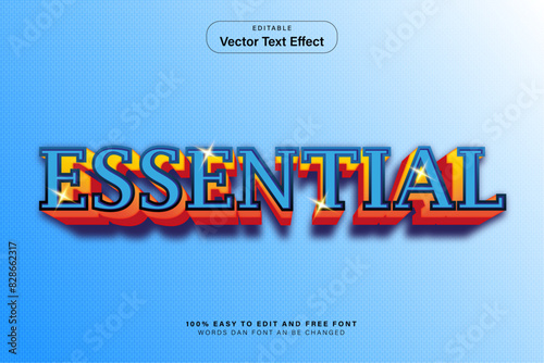 Vector Essential Text Effect