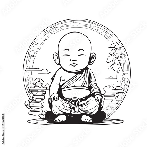 representation of a happy little buddha