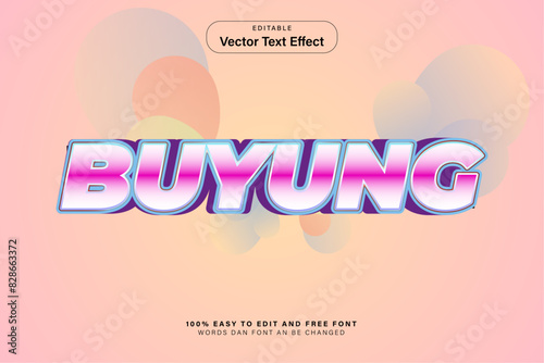 Vector Buyung Text Effect