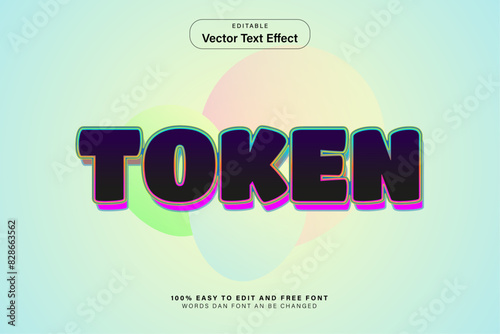 Vector Token Text Effect