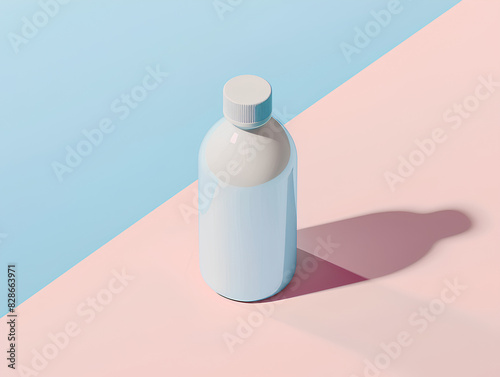 Sleek Simplicity: Modern Cosmetic Dropper on Pastel Background
