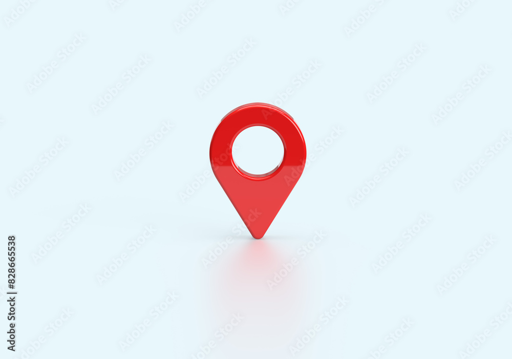 Red path marker, pins on the map. 3d rendering on the topic of travel, flights, tours, travel company, navigation, route. Blue background. Red path marker, pins on the map. 3d rendering on the topic of travel, flights, tours, travel company, navigation, route. Blue background.