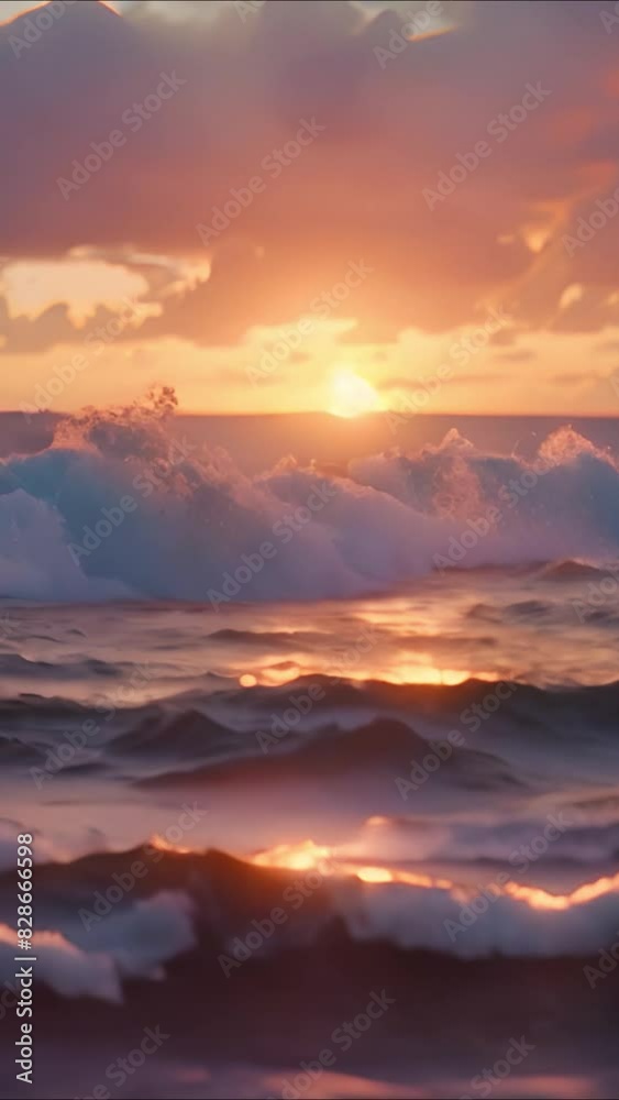 Beautiful ocean waves and sunsets Beautiful ocean waves and sunsets