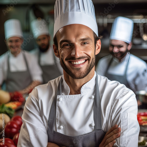 Professional Chef: A Realistic Portrait of a Smiling Culinary Expert
