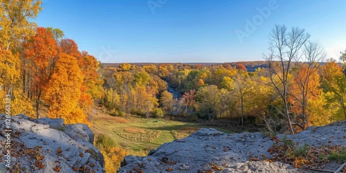 Cuyahoga Valley National Park in Ohio USA skyline panoramic view