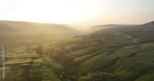 Soaring above misty Swaledale