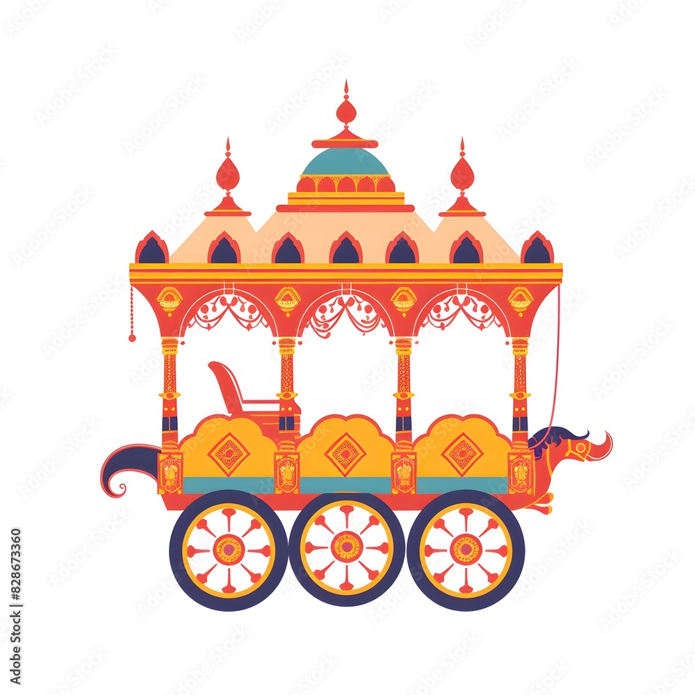 illustration of a chariot for Chandropat, with Jagannath on it, Jagannatha Ratha Yatra illustration of a chariot for Chandropat, with Jagannath on it, Jagannatha Ratha Yatra