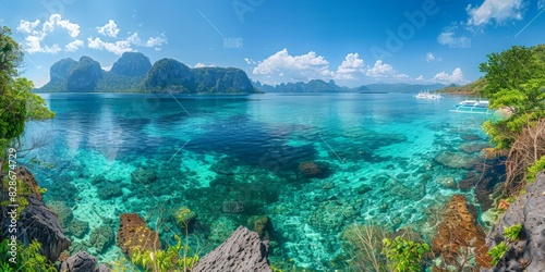 Palawan in Philippines skyline panoramic view