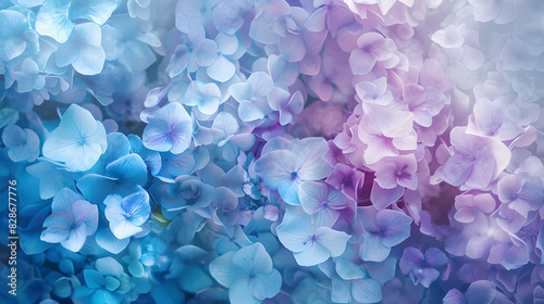 Enchanted Bloom  A Whimsical Hydrangea Gradient Dreamscape