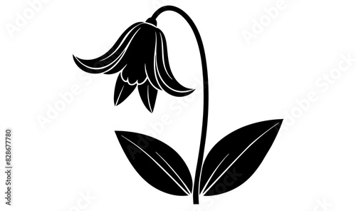 bluebell flower vector silhouette illustration