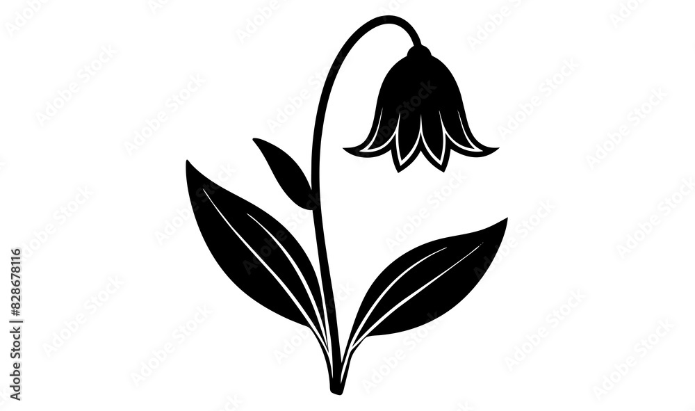 bluebell flower vector silhouette illustration bluebell flower vector silhouette illustration