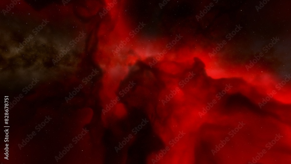 Fototapeta premium Space background. Nice clean colorful nebula with star field. 3D rendering 