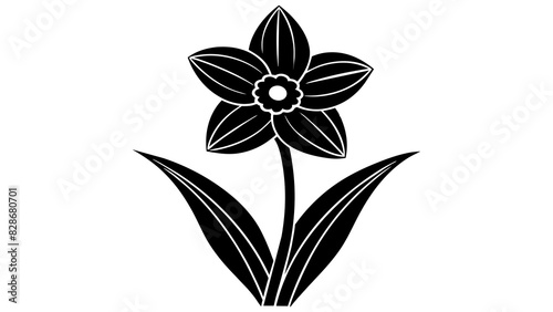 tuberose flower vector silhouette illustration