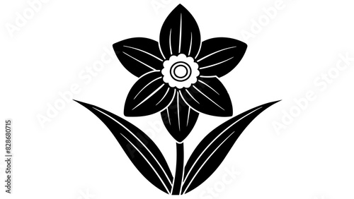 delphinium flower vector silhouette illustration