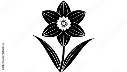 delphinium flower vector silhouette illustration