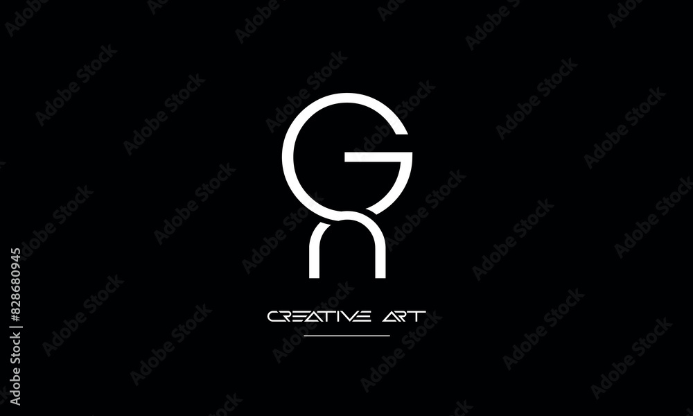Fototapeta premium GN, NG, G, N abstract letters logo monogram