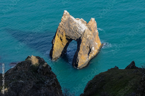 Crimea, Golden Gate rock in Karadag National park near Koktebel photo