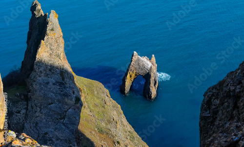 Crimea, Golden Gate rock in Karadag National park near Koktebel photo