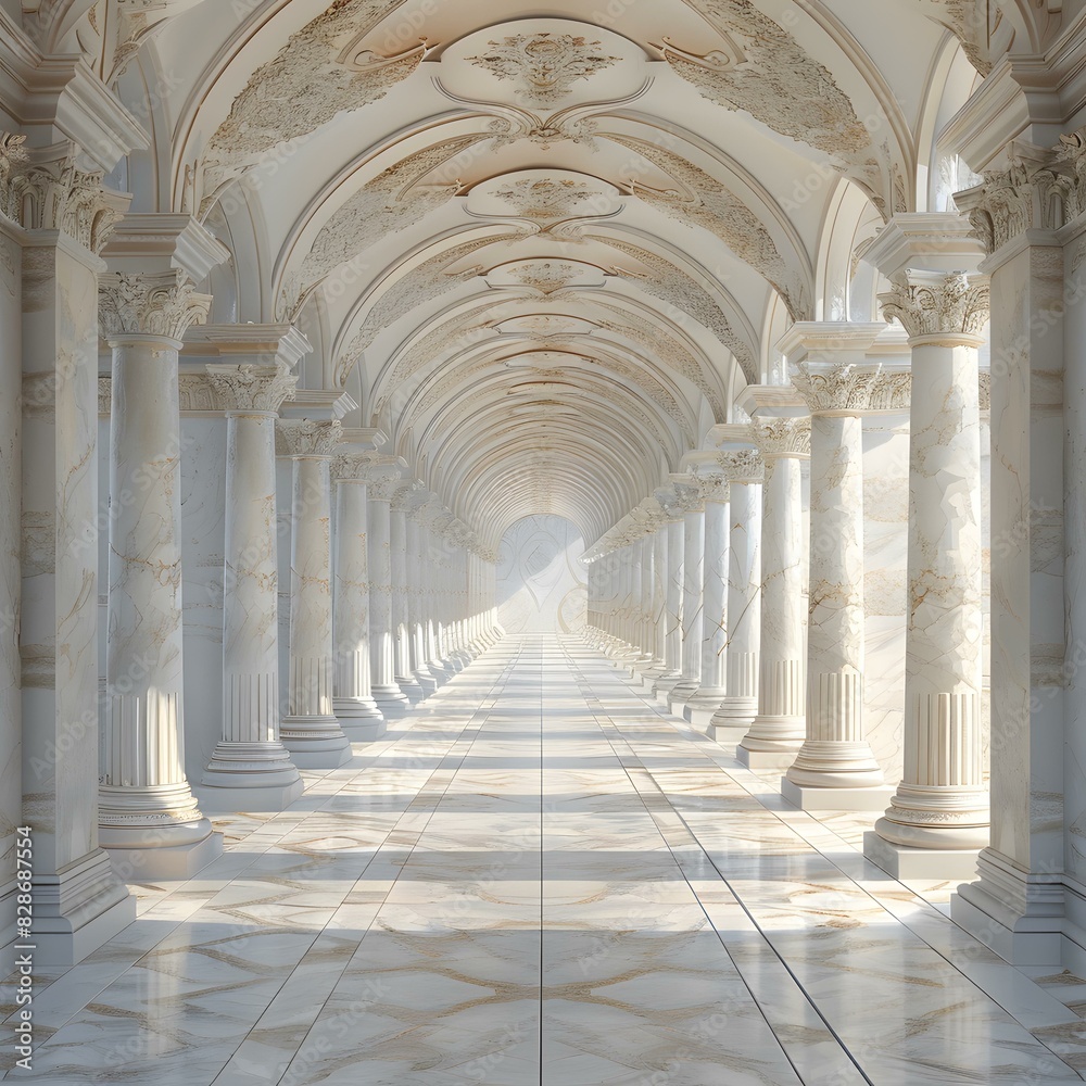 Luxury European style indoor corridor