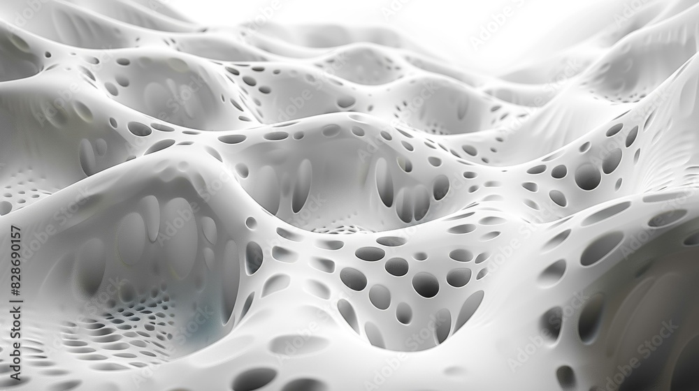 White porous cave structure White porous cave structure