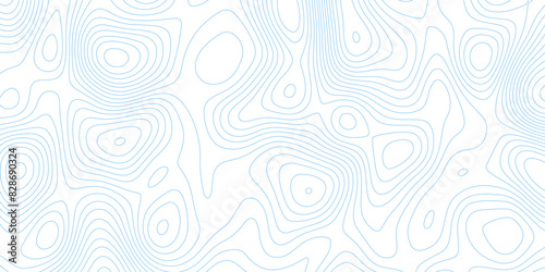 Abstract wavy topographic map. Abstract wavy and curved lines background. Abstract geometric topographic contour map background.