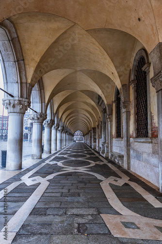 Doge Palace Colonnade In Venice