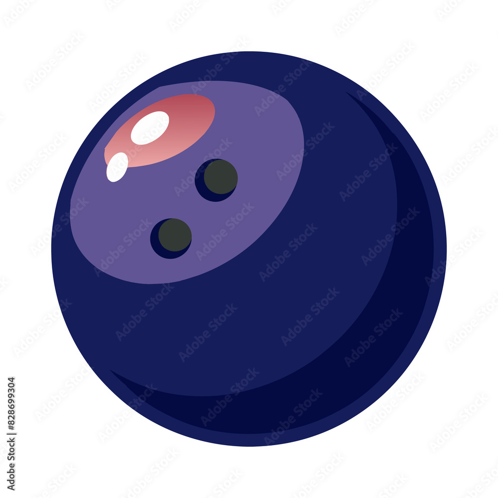 Realistic Bowling Ball Blue 3D icon vector illustrations on white background generated by Ai Realistic Bowling Ball Blue 3D icon vector illustrations on white background generated by Ai