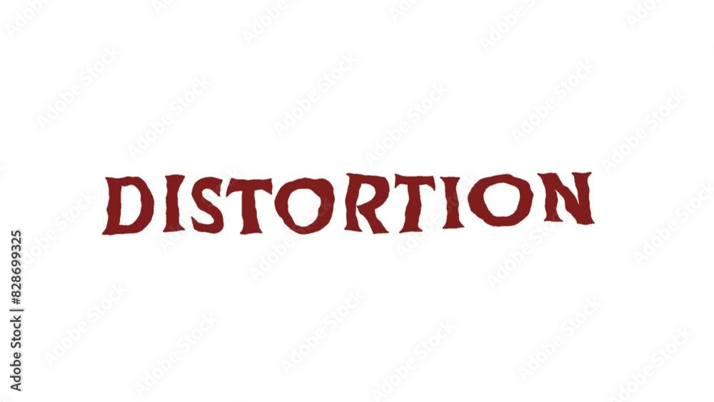 animated spooky red text word Distortion shaking and floating in the air animated spooky red text word Distortion shaking and floating in the air
