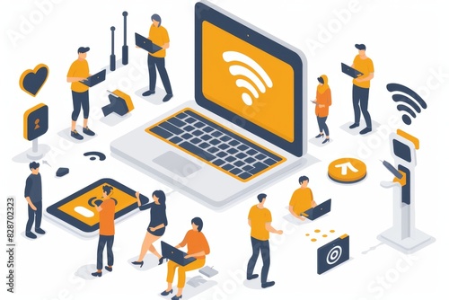 Wallpaper Mural Technicians monitoring network performance in a server room, emphasizing the importance of maintaining digital infrastructures Torontodigital.ca