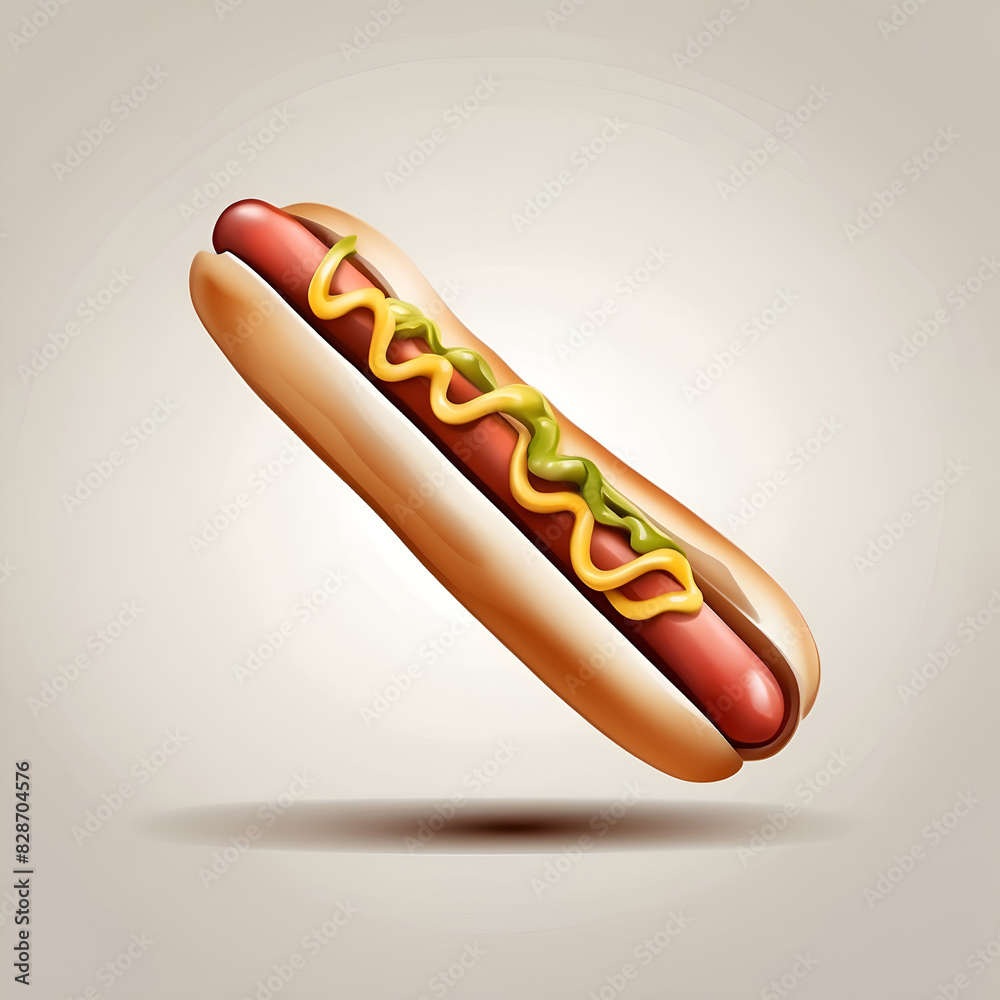 hotdog in cartoon style. Cute hotdog isolated on white background. Watercolor drawing, hand-drawn hotdog in watercolor. illustration. hotdog in cartoon style. Cute hotdog isolated on white background. Watercolor drawing, hand-drawn hotdog in watercolor. illustration.