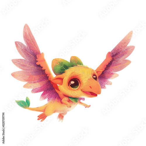 Cute pterodactyl baby dinosaur flying (11)