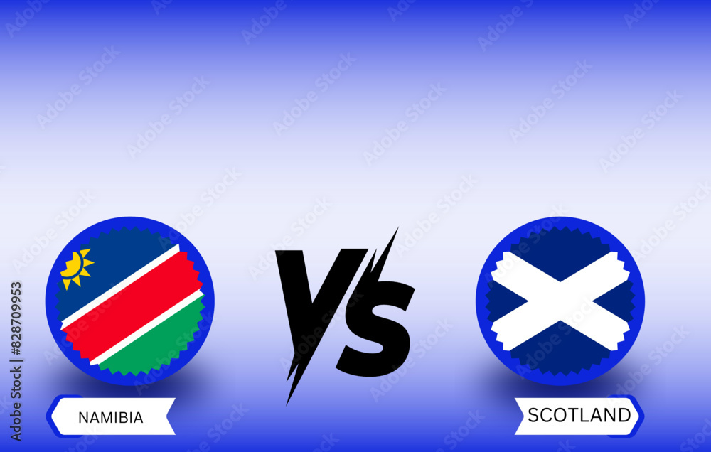 England vs Scotland T20 World Cup 2024 Social Media Card: Vector